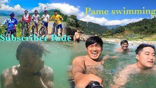 Pame Natural swimming pool subscriber friends group ride॥Mountain Biking Nepal ॥Nirmal Thapa Magar [upl. by Kennith849]