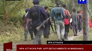 NPA attacks PNP AFP detachments in Mindanao [upl. by Sherrer139]