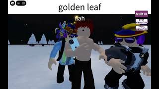 golden leaf with NewJherYoutubeChannelMauraOng and with our classmates [upl. by Meihar]