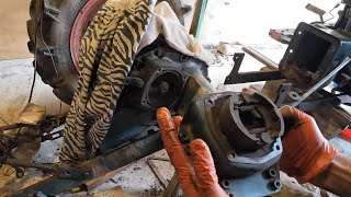 Kubota B7100 Tractor Repair Part 2 Fixing Seized Brakes Replacing Broken Dozer Frame Bolts [upl. by Nadine624]