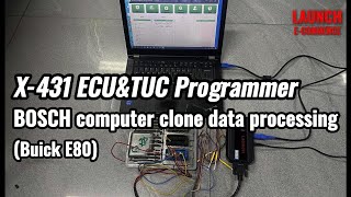 LAUNCH X431 ECUampTCU Programmer  BOSCH computer clone data processing Buick E83 [upl. by Yllor]