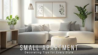 Chic amp Cozy Small Apartment Decorating Tips for Every Style [upl. by Oatis]