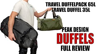 Peak Design Travel Duffel 35L amp Travel Duffelpack 65L  In Depth Review [upl. by Notyap]