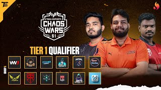 CHAOS WAR S1  T1 QUALIFYER LIVE FT• HINDAURA GAMINGRUSHERHHGGJONTY GAMING AND MANY MORE [upl. by Norven]