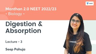 Digestion amp Absorption  L3  Manthan NEET 202223  Seep Pahuja  Unacademy NEET [upl. by Mccomb874]