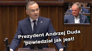 Orędzie Prezydenta Andrzeja Dudy  Sejm RP 16102024 [upl. by Notrem]