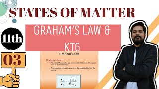 States of Matter । Class11 Lecture 3 I Grahams Law  Kinetic theory of gases [upl. by Attenyt]