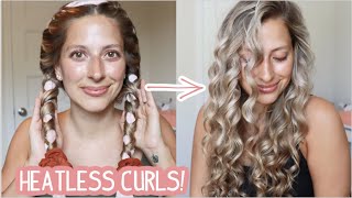 OVERNIGHT HEATLESS ROBE CURLS YOU HAVE TO TRY THIS WAY [upl. by Omlesna]