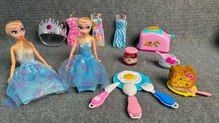 3 Minutes Satisfying with Frozen Elsa elegant dresses and wonderful breakfasts  ASMR Unbox [upl. by Dougal]