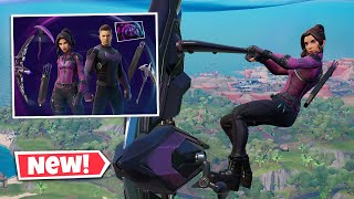 NEW HAWKEYE Bundle Gameplay in Fortnite WINDSURFING Glider [upl. by Inilahs]