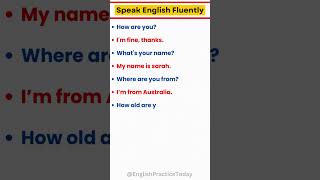 Simple English Conversation for Daily Practice Speak English Fluently shorts [upl. by Seaver]