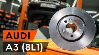 Jak wymienić przedni tarcze hamulcowe w AUDI A3 1 8L1 TUTORIAL AUTODOC [upl. by Torrin84]