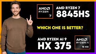 AMD Ryzen 7 8845HS vs AMD Ryzen AI 9 HX 375 Comparison [upl. by Mlawsky779]