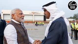 UAE President Sheikh Mohamed begins working visit to India [upl. by Ellenet]