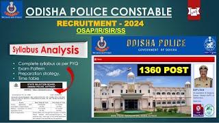 OSAP IRB 2024 TOPIC WISE SYLLABUS  PREPARATION STRATEGY  ODISHA POLICE RECRUITEMENT  1306 POST [upl. by Ahsiuqat887]