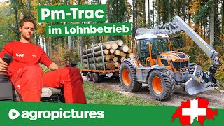 Lohnunternehmen NAF GmbH aus der Schweiz Teil 2  Pfanzelt Pm Trac im Einsatz am Hacker und im Wald [upl. by Holzman541]