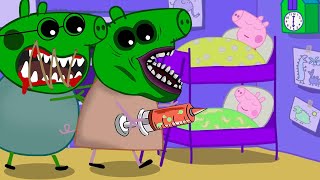 Zombie Apocalypse Zombie Appears To Visit Peppa Pig Family🧟‍♀️  Peppa Pig Funny Animation [upl. by Lentha]