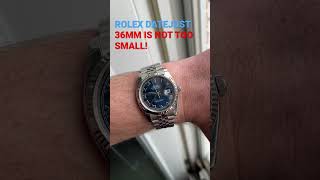 Is the Rolex Datejust 36mm too small rolex  watch rolexdatejust watches bestwatch omega [upl. by Siramed]