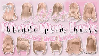 Blonde Prom amp Wedding Hairstyles  Codes and Links  Roblox Bloxburg Berry Avenue Brookhaven [upl. by Nena]