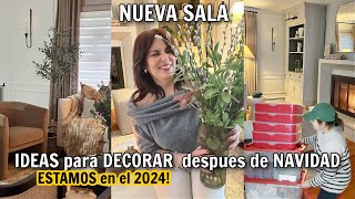 IDEAS para DECORAR DESPUÉS de NAVIDAD ✨DECORANDO la SALA en 2024 Que tu hogar no se vea DEPRESIVO [upl. by Adolpho276]