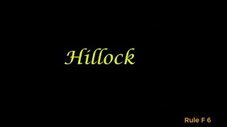 Hillock Rule F 6 [upl. by Gianina]