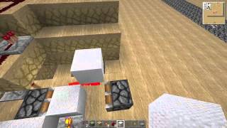 Minecraft Tutorial How to make the Hidden Piston Door that opens with a Redstone quotKeyquot [upl. by Fachan]