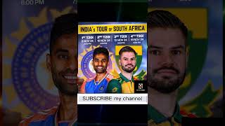 India vs South Africa Series  Match Date Time Schedule 2024  Ind vs Sa T20 Series IndvsSacricket [upl. by Telford]