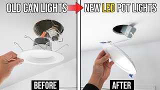 How To Install Pot Lights In Kitchen Ceiling  Easy DIY For Beginners [upl. by Tingey]