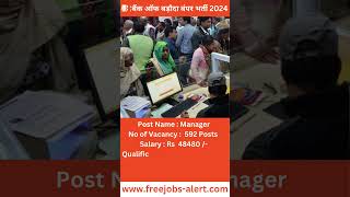 Bank of Baroda Manager Recruitment 2024  592 Posts  Graduation Pass  Apply BOB Bank Online [upl. by Miharba]