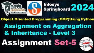 Aggregation amp InheritanceLevel3Assignment Set5Object Oriented Programming Using PythonNMInfosys [upl. by Yerok]