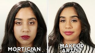 Mortician Vs Makeup Artist Makeup Challenge [upl. by Arikaahs]