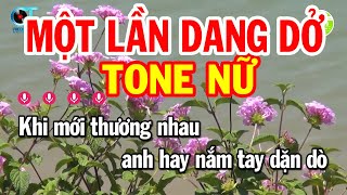 Karaoke Một Lần Dang Dở Tone Nữ  B  Nhạc Sống Mới  Karaoke Xóm Lộ [upl. by Lurie]