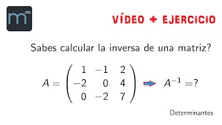 Inversa de una matriz 3x3 por determinantes Matriz inversa matrices inversas adjunta traspuesta [upl. by Alurd]