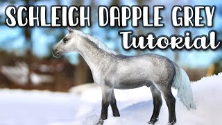 How to Paint a Dapple Grey Model Horse  Breyer Schleich CollectA [upl. by Dnalyram]