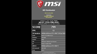 MSI Kombustor  GTX 1050 Ti [upl. by Fleck]