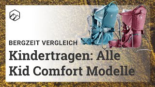 Deuter Kindertragen Alle Kid Comfort Modelle im Vergleich  Bergzeit [upl. by Kenneth957]