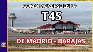 TERMINAL T4S de MADRID BARAJAS Cómo moverse y hacer conexiones de vuelos [upl. by Aleira619]