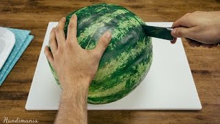 How to Serve a Watermelon in EasytoEat Slices [upl. by Hajidak959]