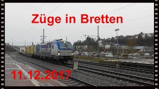 Züge in Bretten 11122017 [upl. by Naelcm]