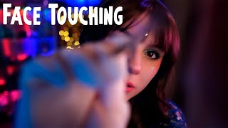 ASMR Face Touching 💎 Latex Gloves Inaudible Whisper [upl. by Ebocaj]