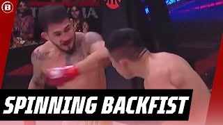 What a SPINNING Backfist 🔥  Sergio Pettis vs Kyoji Horiguchi  Bellator MMA [upl. by Lucienne]