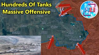 Russia Takes Important Heights In Massive Offensive With 100s of Tanks  Heavy Losses Recorded [upl. by Ritch]