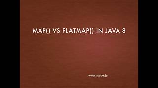 map vs flatmap java 8 [upl. by Mamoun]