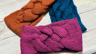 Circular Knitting Machine Braided Ear Warmer Headband Tutorial Pattern [upl. by Ocirled]