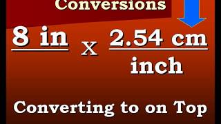 Conversion Video Inches to Centimeters and back again [upl. by Ahsinot295]