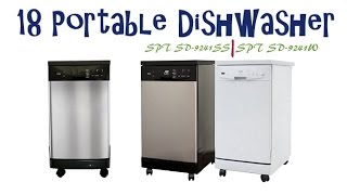 18 Portable Dishwasher  SPT SD9241SS 18quot Stainless Steel Portable Dishwasher [upl. by Humberto]