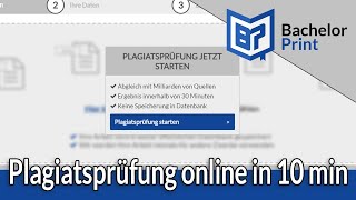 PLAGIATSPRÜFUNG ONLINE  Bachelorarbeit prüfen in nur 10 Min [upl. by Sokram]