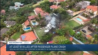 Brazilian authorities are investigating the cause of the fiery plane crash that killed 62 [upl. by Ahsit]