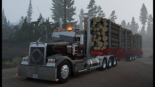 American Truck Simulator Log Hauling Missoula MT to Kalispell MT [upl. by Whiffen]