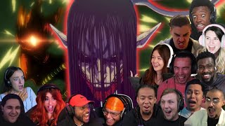 ATTACK ON EREN BEGINS ATTACK ON TITAN SEASON 4 PART 3 BEST REACTION COMPILATION [upl. by Lorry]